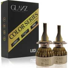 Glanz H7 Altın Sarı Gold 3000K LED Xenon 8000LM Şimşek Etkili    Far Ampulü