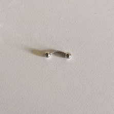 Bylin Cerrahi Çelik Burgulu Muz Piercing - Bar Uzunluğu 6 Mm- 1 Adet