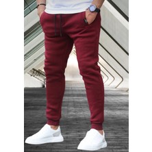 Amor Man Çift Cep 4 Iplik Çok Kalın Şardonlu Pamuk Dokuma Tam Kışlık Dış Mekan Erkek Eşofman Altı