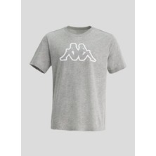 Kappa Logo Cromen Erkek Gri Melanj Regular Fit Tişört