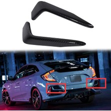 Shuai Yan Honda Civic Hatchback Için 2019-2020 Araba Karbon Fiber Arka Sis Işık Lambası Kapağı Trim Kalıplama Çerçeve Garnitür Çıkartmalar (Yurt Dışından)