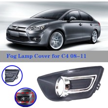 Shuai Yan Araba Ön Sis Farları Kapak Sis Lambası Hood Çerçeve Sis Lambaları Citroen C4 2008 2009 2010 2011 Için Gölge Sağ (Yurt Dışından)