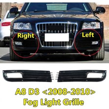 Shuai Yan Çift Ön Alt Sis Aydınlatma Koruması Trim Dekorasyon Grill Için -Audi A8 D3 Quattro 2008 2009 2010 Sürüş Lambası Tampon (Yurt Dışından)