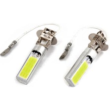 Shuai Yan 2 Adet H3 15W LED Cob Drl Lamba Beyaz Xenon Sürüş Kafası Ampuller (Yurt Dışından)
