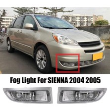 Shuai Yan Toyota Sienna 3.3l 2004-2005 81220-AE010 81210-AE010 Için Ampuller ile Lh + Rh Çift Sis Farları Lambaları (Yurt Dışından)