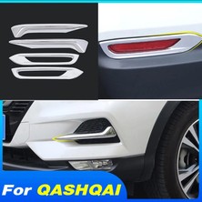 Shuai Yan Krom Araba Ön Arka Sis Lambası Çerçeve Trim Dekorasyon Nissan Qashqai Için J11 2019 2020 Dış Aksesuarlar (Yurt Dışından)