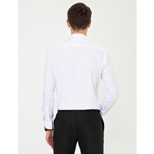 Pierre Cardin Erkek Beyaz Slim Fit Uzun Kollu Klasik Gömlek 50251670-VR013