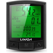 Lixada Kilometre Göstergeli LCD Ekranlı Bisiklet Bilgisayarı - Siyah (Yurt Dışından)