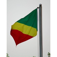 Fors Bayrak Kongo Cumhuriyeti Gönder Bayrağı  Raşel Kumaş 70X105 cm