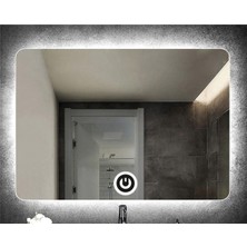Global Led Mirror 80X120 cm Dokunmatik Tuşlu Ledli Ayna Banyo Aynası Dekoratif Ayna Boy Ayna Salon Duvar Ayna