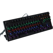 Shuai Yan K28 Arkadan Aydınlatmalı Oyun Mekanik Klavye Renkli LED USB Kablolu Oyun Klavyesi 26 Tuşlar Anti-Gölgelenme Serbest El Bakımı (Yurt Dışından)