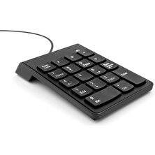 Shuai Yan USB Sayısal Tuş Takımı, USB 18 Anahtar Numarası Sayısal Tuş Takımı Klavye Dizüstü Masaüstü Bilgisayar Pc Için - Siyah (Yurt Dışından)