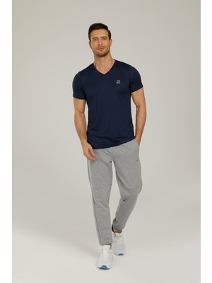 Kinetix SN222 Basic Pes V Neck T- Lacivert Erkek T-Shirt