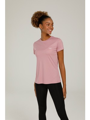 Kinetix SN230 Basic Pes C Neck T- Pembe Kadın T-Shirt