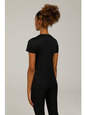 Kinetix SN230 Basic Pes C Neck T- Siyah Kadın T-Shirt