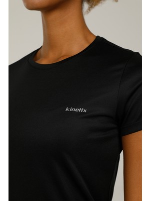 Kinetix SN230 Basic Pes C Neck T- Siyah Kadın T-Shirt