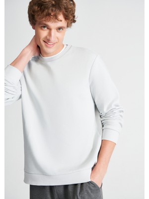 Mavi Erkek Bisiklet Yaka Gri Sweatshirt 0610060-70075