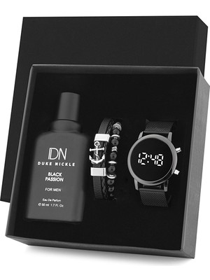 Duke Nickle Saat Takı ve Parfüm Seti