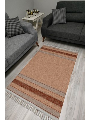 Kilim Home Cotton Serisi Dekoratif Dokuma Taban Saçaklı Kilim