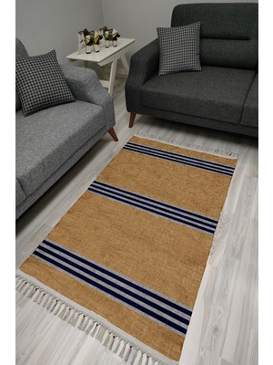 Kilim Home Cotton Serisi Dekoratif Dokuma Taban Saçaklı Kilim