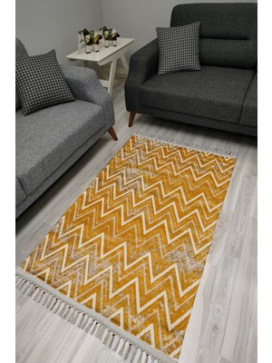 Kilim Home Cotton Serisi Dekoratif Dokuma Taban Saçaklı Kilim