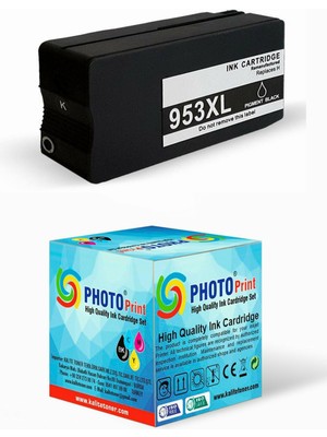 Photo Print 953XL L0S70AE 7740 Uyumlu Siyah Muadil Kartuş 2.500 Sayfa 

