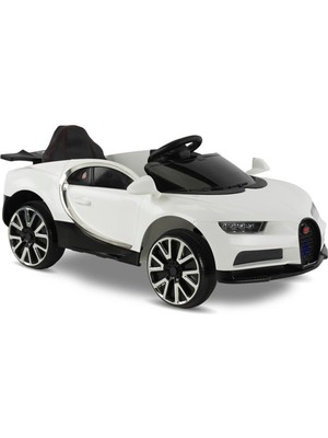 Bugo 440 Drive 12V Akülü Yarış Arabası – 20 kg Kapasiteli, Bluetooth Kumandalı, LED Işıklı, Deri Koltuklu Beyaz Model