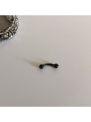 Bylin Cerrahi Çelik Black Muz Piercing - Bar Uzunluğu 6 Mm- 1 Adet