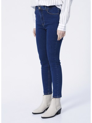 Aeropostale K-SKY Yüksek Bel Skinny Fit İndigo Kadın Denim Pantolon