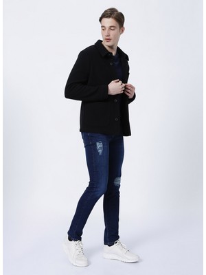 Aeropostale E-Ethan Normal Bel Slim Fit Düz İndigo Erkek Denim Pantolon