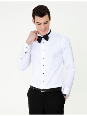 Pierre Cardin Erkek Beyaz Slim Fit Smokin Gömlek 50246041-VR013