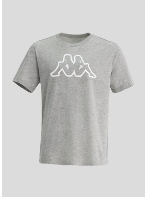 Kappa Logo Cromen Erkek Gri Melanj Regular Fit Tişört