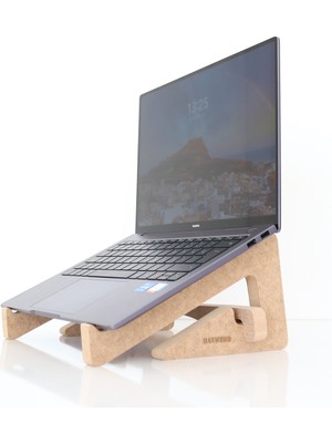 Hansdo Ahşap Laptop Standı - 13" - 14" Laptoplar Ile Uyumlu - Laptop Yükseltici - Wls6