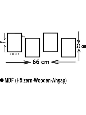 Astak Coffee 4 Parça Mdf Tablo