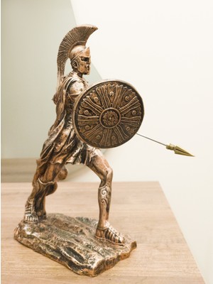 Antioch Artdesign Achilles Tasarım Biblo 30 cm Mitolojik Kahraman Heykel Ev Dekor Hediyelik Eşya