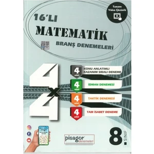 Zeka Küpü Yayınları Pisagor 16'li Matematik Branş Denemeleri
