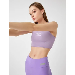 Kadın Slogan Baskılı Spor Sütyeni