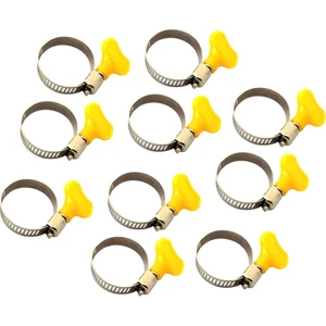 10 Parça Anahtar Tipi Paslanmaz Çelik Hortum Kelepçesi Solucan Dişli Kelepçeleri 22-32MM