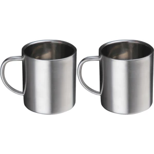 2 Adet Paslanmaz Çelik 220 ml Çift Duvarlı Kupa Su Çay Kahve Içecek Kupası (Yurt Dışından)