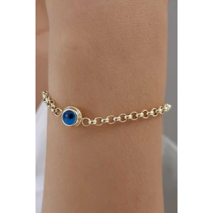 Fiyonk Kuyumculuk 14 Ayar Altın Tek Gözlü Doç Orta Boy Bileklik