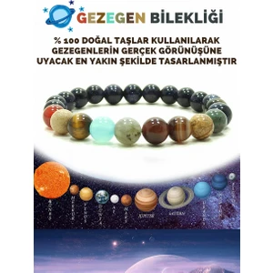 Gezegen Bileklik Güneş Sistemi Doğal Taş Gezegenler Doğal Taş Bileklik