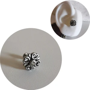 Cerrahi Çelik Çiçek Piercing - Bar Uzunluğu 6 mm - 1 Adet