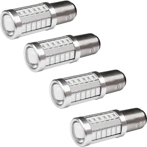 Shuai Yan 4 Adet Kırmızı 1157 P21/5 W BAY15D Süper Parlak 33 Smd 5630 5730 LED Oto Fren Lambaları Sis Lambası 21/5 W Araba Gündüz Çalışan Işık Durdurma Ampulleri (Yurt Dışından)