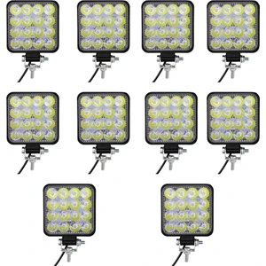 Shuai Yan 10 Adet Araba Çalışma Işığı 48 W 16LED Işık Çubuğu Mını Sürüş Sis Lambaları Suv Atv Off-Road Için Süper Parlak Çatı Spot (Yurt Dışından)