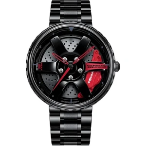 Fashion Smart Araba Tekerlek Mekanik Iç Tasarım Paslanmaz Çelik Erkek Kol Saati (Yurt Dışından)