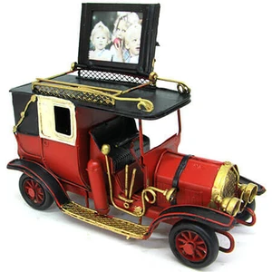 Antik Süs Dekoratif Çerçeveli Antika Model Metal Araba