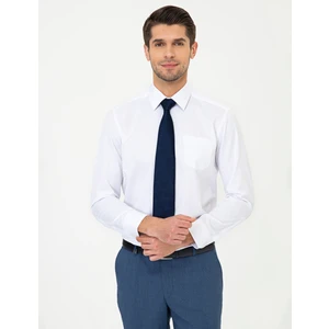 Pierre Cardin Erkek Beyaz Regular Fit Uzun Kollu Klasik Gömlek 50251615-VR013