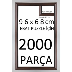 Plus Kahverengi 2000 Parça 96X68 Ebatında Piramit Modeli Puzzle Çerçevesi