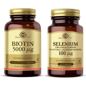 Biotin 5000 Mcg 50 Kapsül+Solgar Selenium 100 Tablet