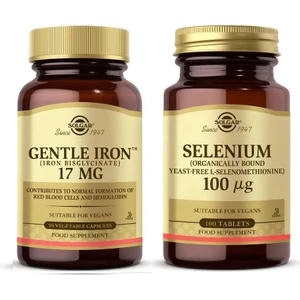 Gentle Iron 17 Mg 90 Kapsül+Solgar Selenium 100 Tablet